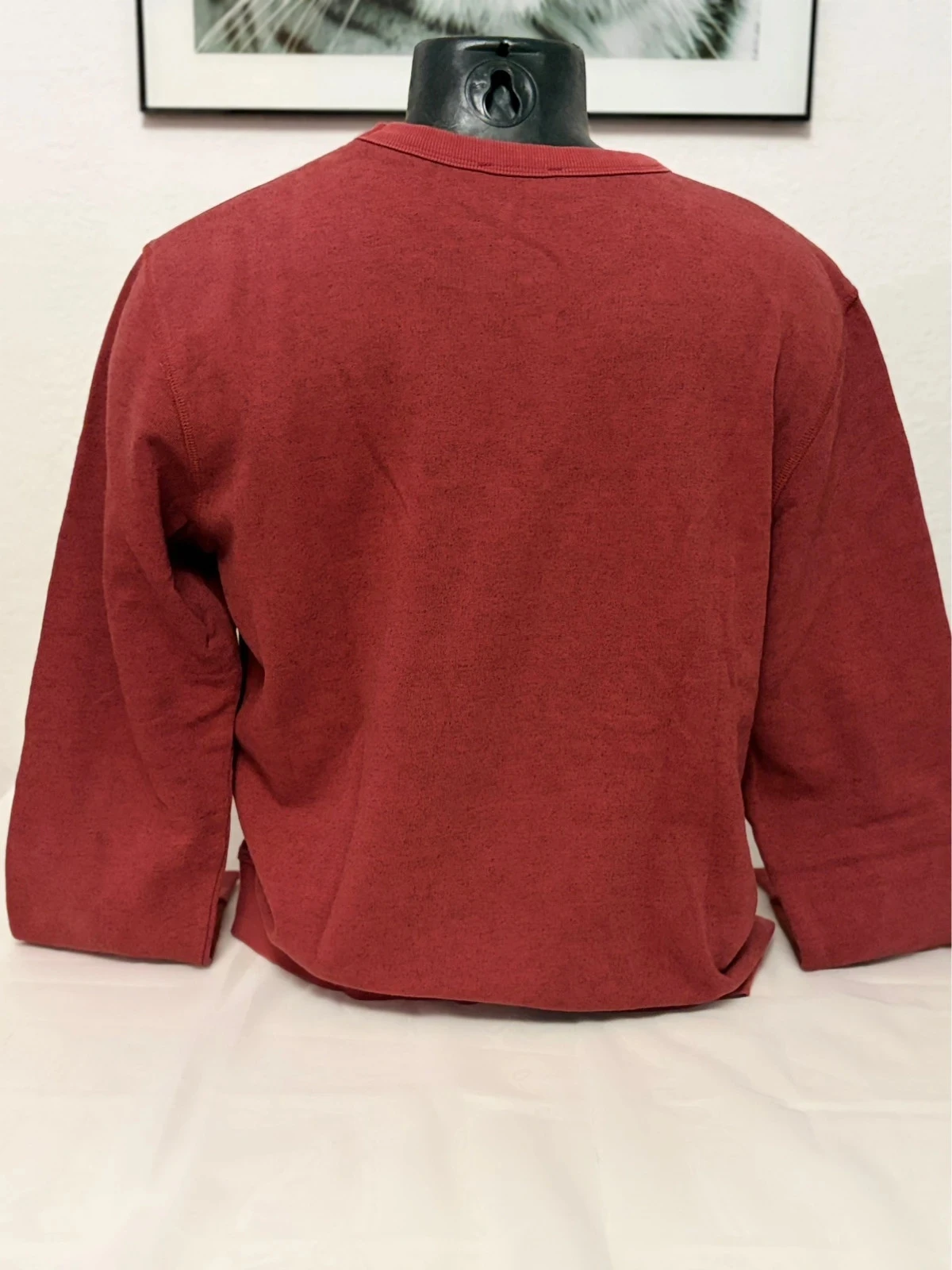 Moletom redondo vermelho tijolo mesclado Selected Homme 100% algodão masculino L – photo 5